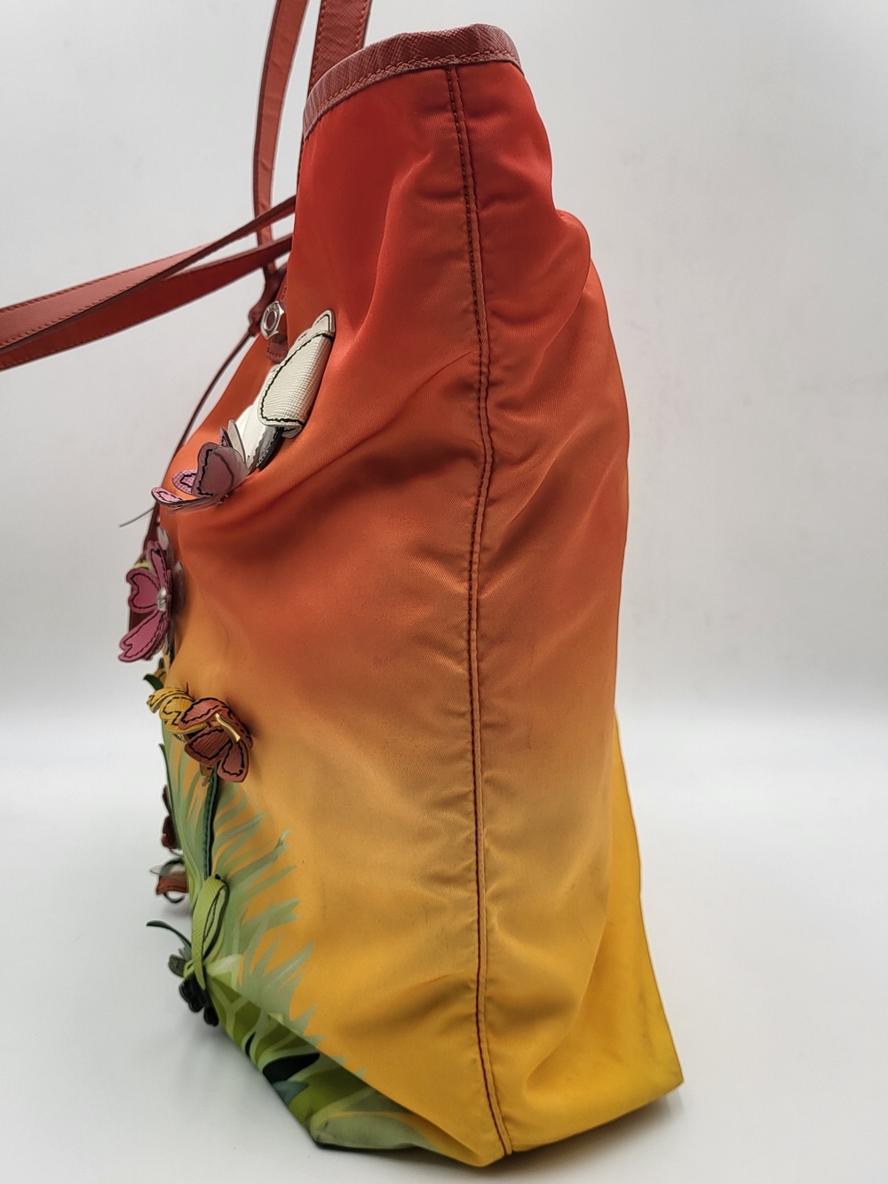 PRADA Saffiano Limited Edition Flowery Garden City Tote Bag Authentic w/COA - Picture 5 of 16